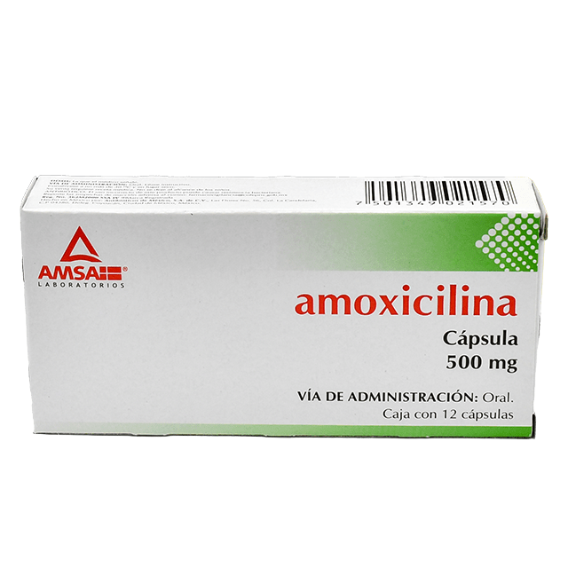 Amoxicilina Cápsulas 500mg C/12 (Medigen)