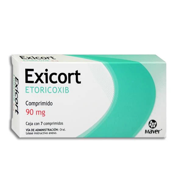 Exicort Tabletas 90mg (Etoricoxib) Maver