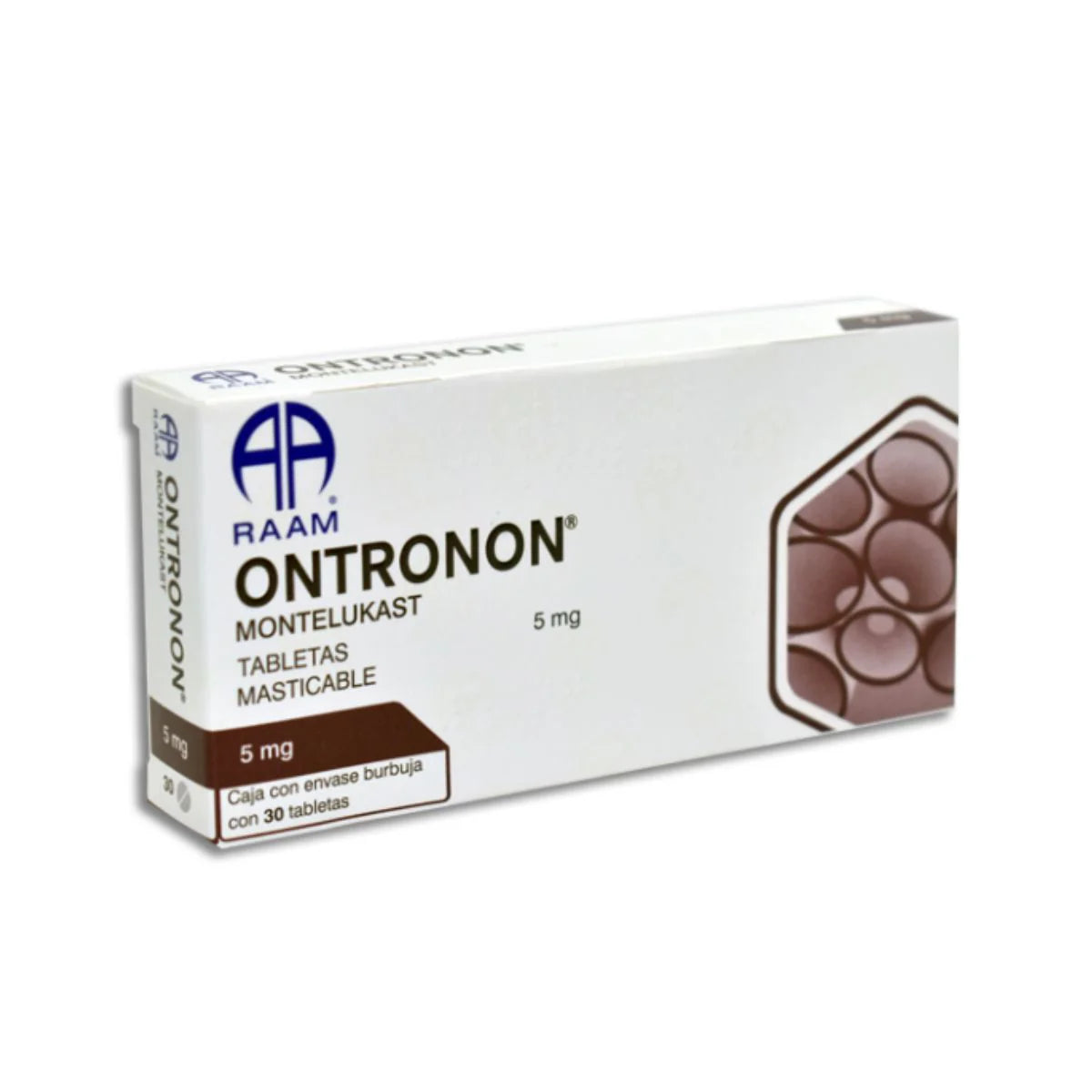 Ontronon Tabletas Masticables 5mg C/30 (Montelukast)