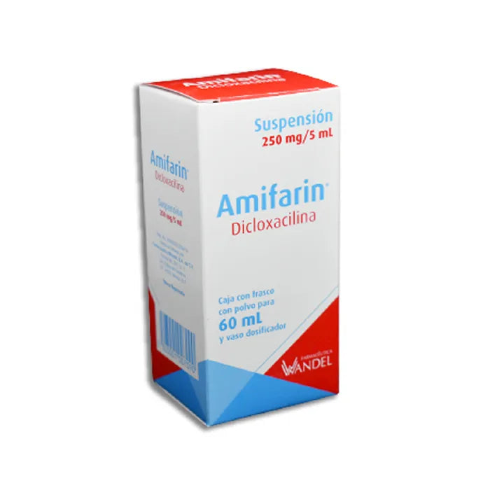 Amifarin Suspensión 250mg/5ml (Dicloxacilina) Wandel
