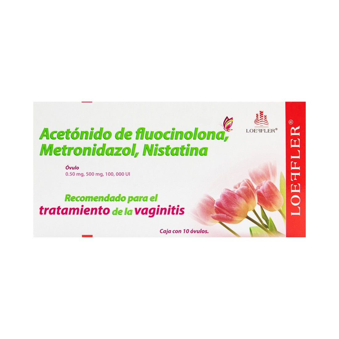 Gynoffler-V Ovulos c/10 (Acetonido de Fluocinolona/Metronidazol/Nistatina) Loeffler