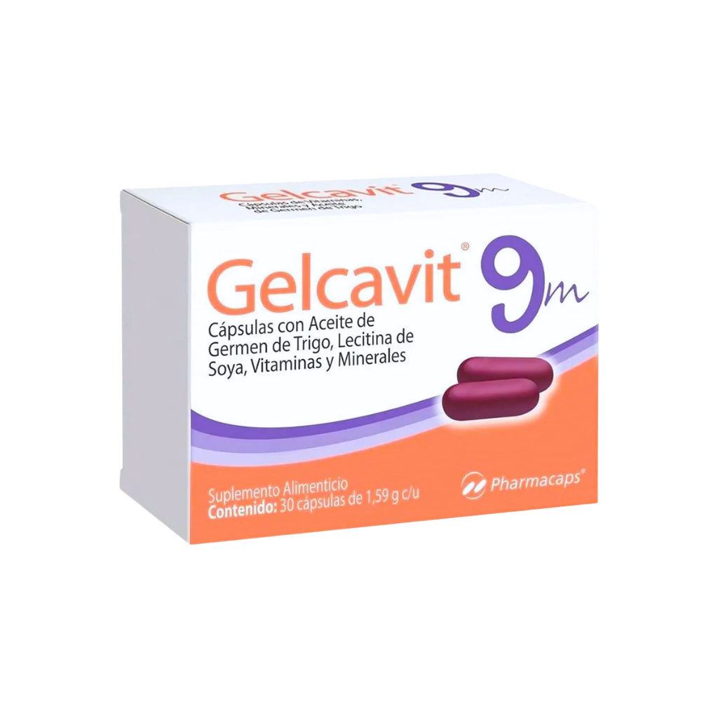 Gelcavit 9 Meses Suplemento Alimenticio C/30 Cápsulas (Aceite de Germen de Trigo/Lecitina de Soya/Vitaminas/Minerales) Pharmacaps