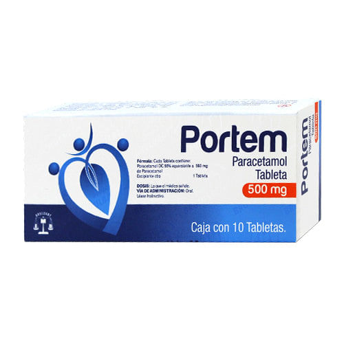 Portem Tabletas 500mg (Paracetamol) (Bruluart)