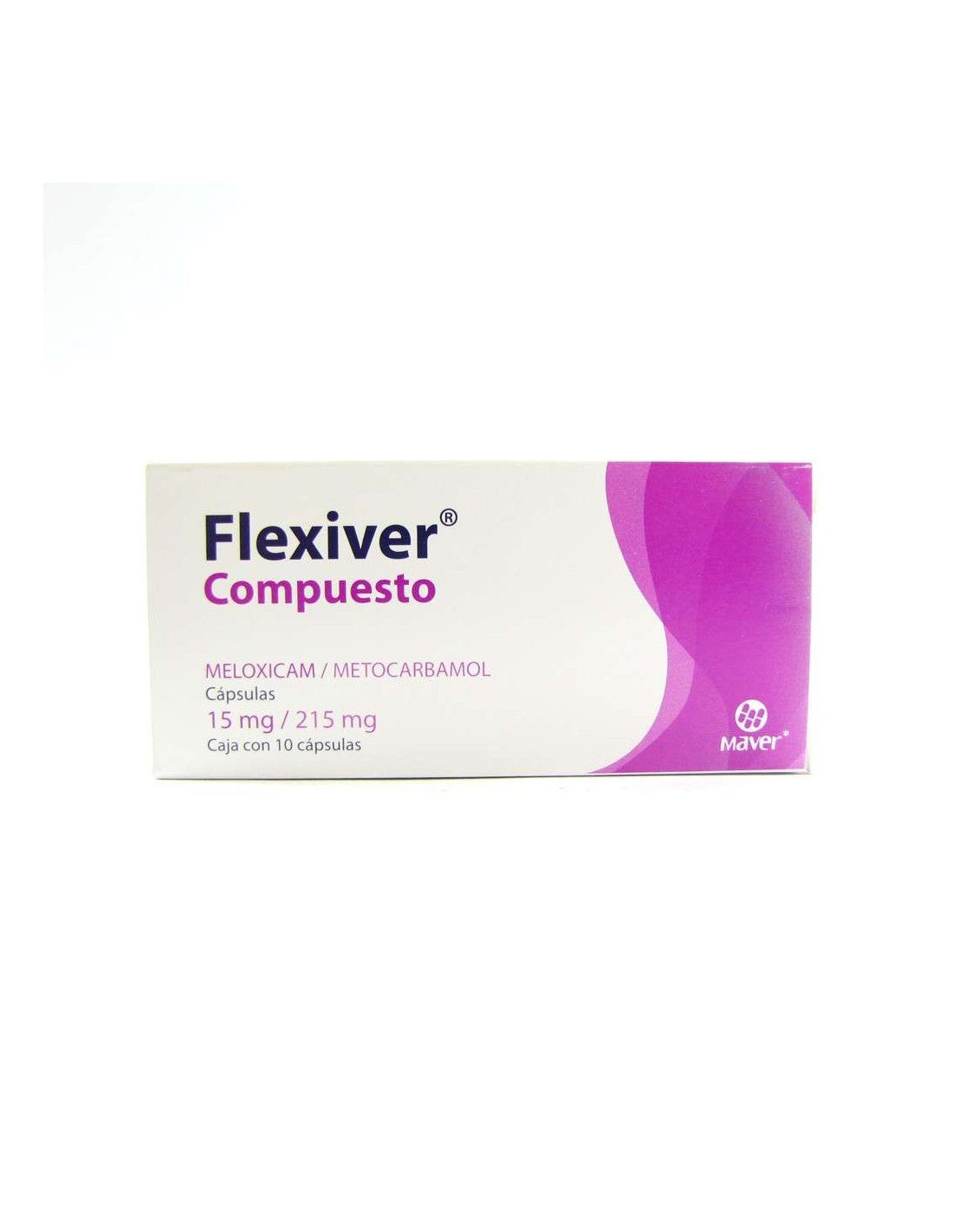 Flexiver compuesto capsulas 15mg/215mg c/10 (Meloxicam/Metocarbamol) (Maver)