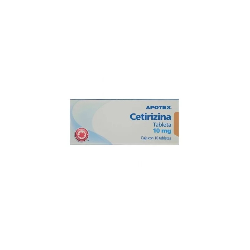 Cetirizina Tabletas 10mg C/10 (Apotex)