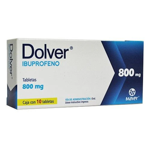 Dolver Tabletas 800mg C/10 (Ibuprofeno) Maver