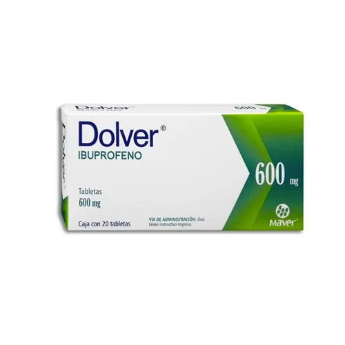 Dolver Tabletas c/20  600mg (Ibuprofeno) Maver