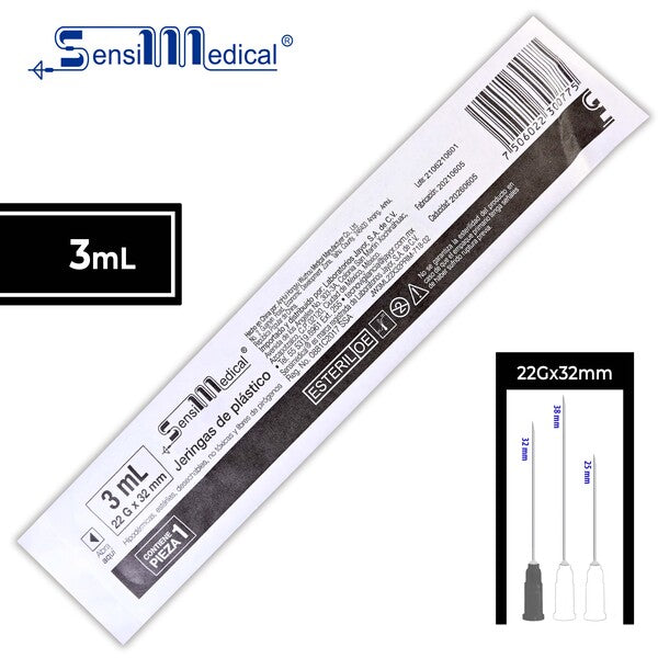Jeringa 3ml Negra (Sensimedical)