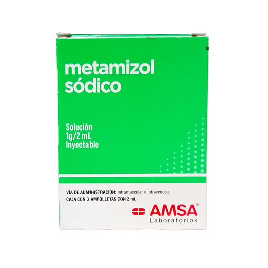 Metamizol Sodico Solución Inyectable 1G 2ml (Amsa)