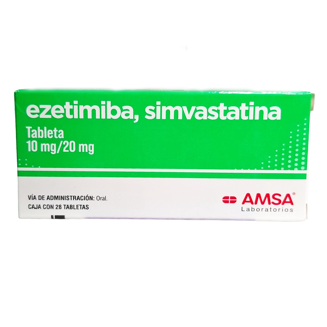 Ezetimiba/Simvastatina 10mg/20mg C/28 Tabletas Amsa