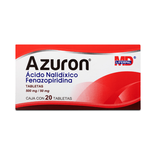 Azuron Tabletas c/20 (Acido Nalidixico-Fenazopiridina) MD Liferapal