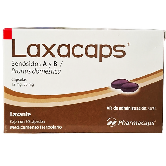 Laxacaps Perlas Ciruela C/30 Cápsulas (Senosidos A - B) Pharmacaps