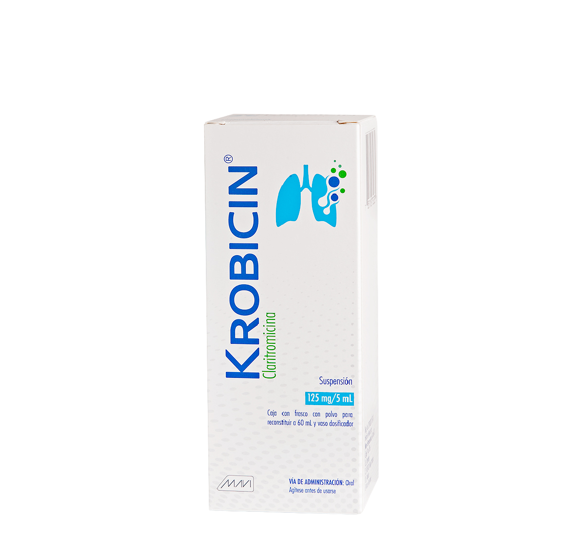 Krobicin Suspensión 125mg (Claritromicina) Mavi