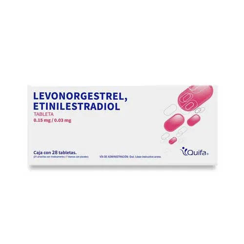 Levonorgestrel/Etinilestradiol Tabletas C/28 (Quifa)
