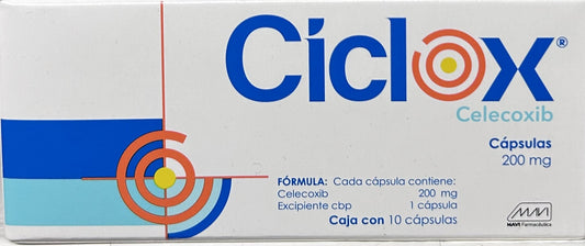 Ciclox Cápsulas 200mg C/10 (Celecoxib) Mavi