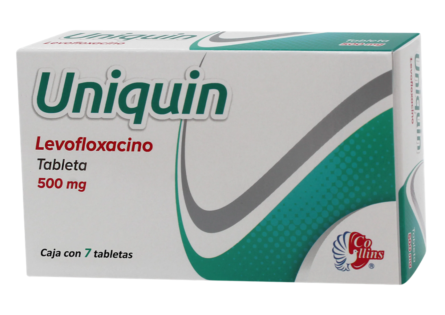Uniquin Tabletas 500mg c/10 (Levofloxacino) Collins