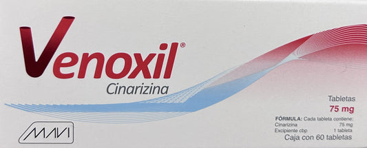 Venoxil De 75mg Tabletas C/60 (Cinarizina) Mavi