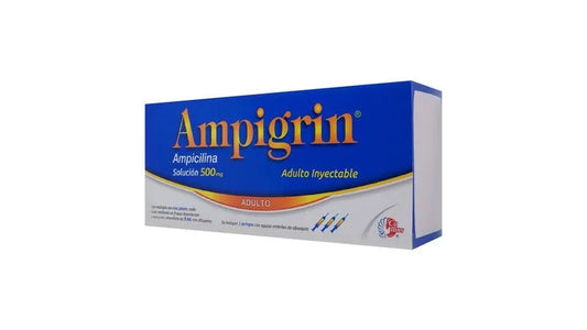 Ampigrin Solución Inyectable C/3 (Ampicilina)