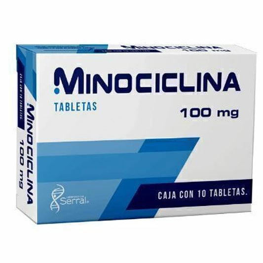 Minociclina Tabletas 100mg C/10 (Serral)