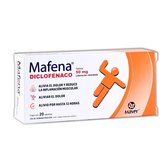 Mafena 50mg C/20 Tabletas (Diclofenaco) Maver