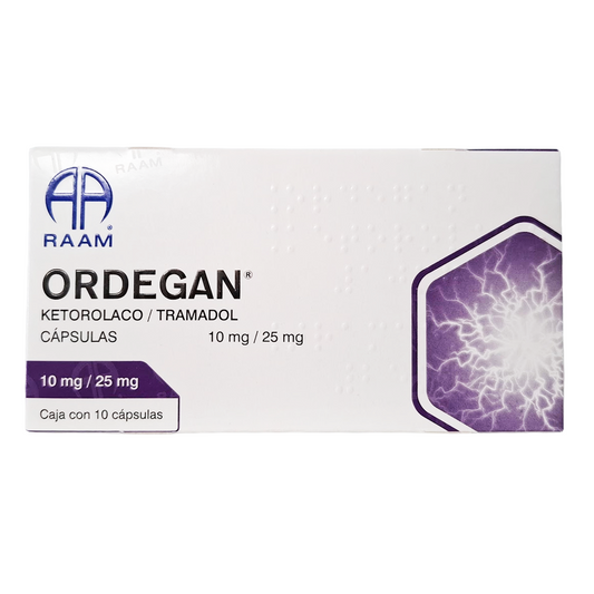 Ordegan Cápsulas C/10 (Ketorolaco/Tramadol) Raam