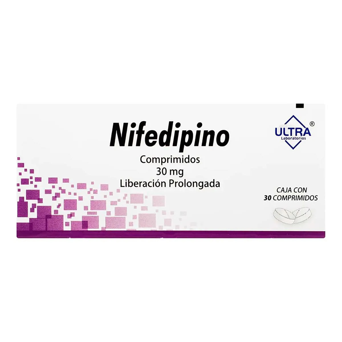 Nifedipino Tabletas 30mg C/30