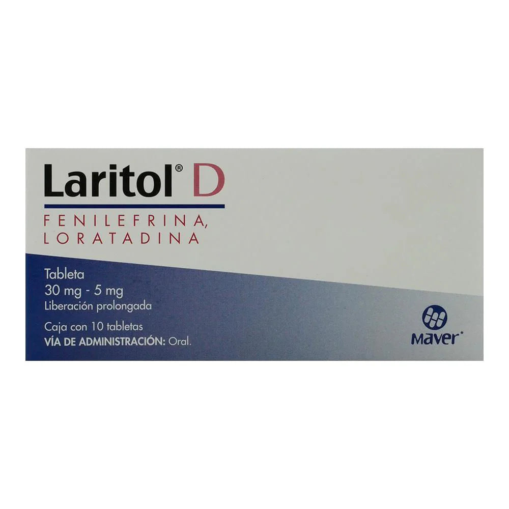 Laritol-D Tabletas (Fenilefrina/Loratadina) Con 10