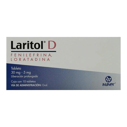 Laritol-D Tabletas (Fenilefrina/Loratadina) Con 10