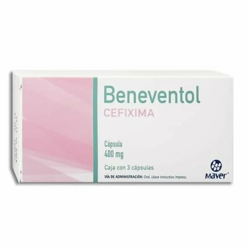 Beneventol Cápsulas 400mg (Cefixima) Maver