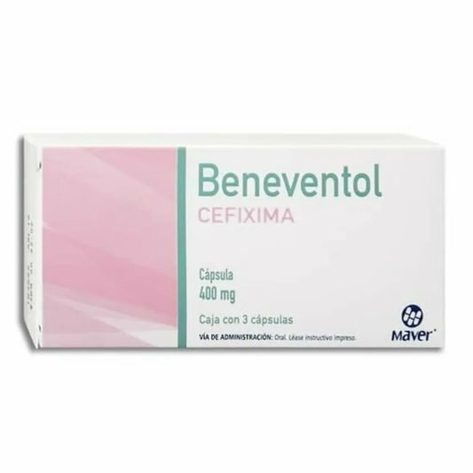 Beneventol Cápsulas 400mg (Cefixima) Maver