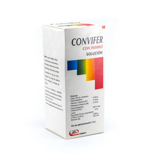 Convifer Con Hierro Solución 220ml (Vitaminas/Hierro/Lisina) Degorts