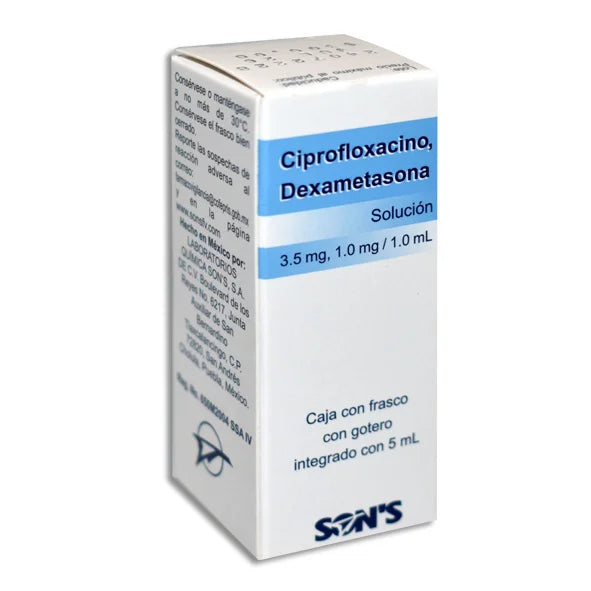 Ciprofloxacino Dexametasona 1.0ml (Ciprofloxacino/Dexametasona) (Sons)