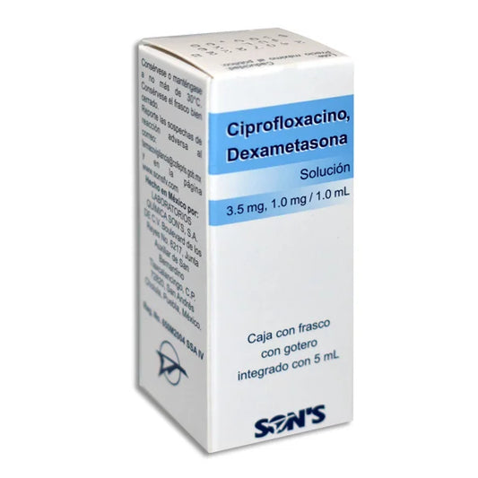 Ciprofloxacino Dexametasona 1.0ml (Ciprofloxacino/Dexametasona) (Sons)
