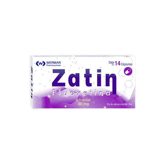 Zatin (Fluoxetina) 20mg C/14 Cápsulas (Wermar)