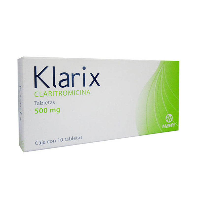 klarix  Tabletas 500mg c/10 (Claritromicina) Maver
