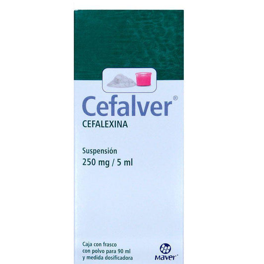Cefalver Suspensión (Cefalexina) 250mg / 5ml (Maver)