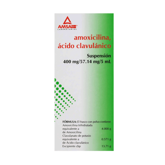 Amoxicilina/Acido Clavulanico Suspension 400mg (Amsa)