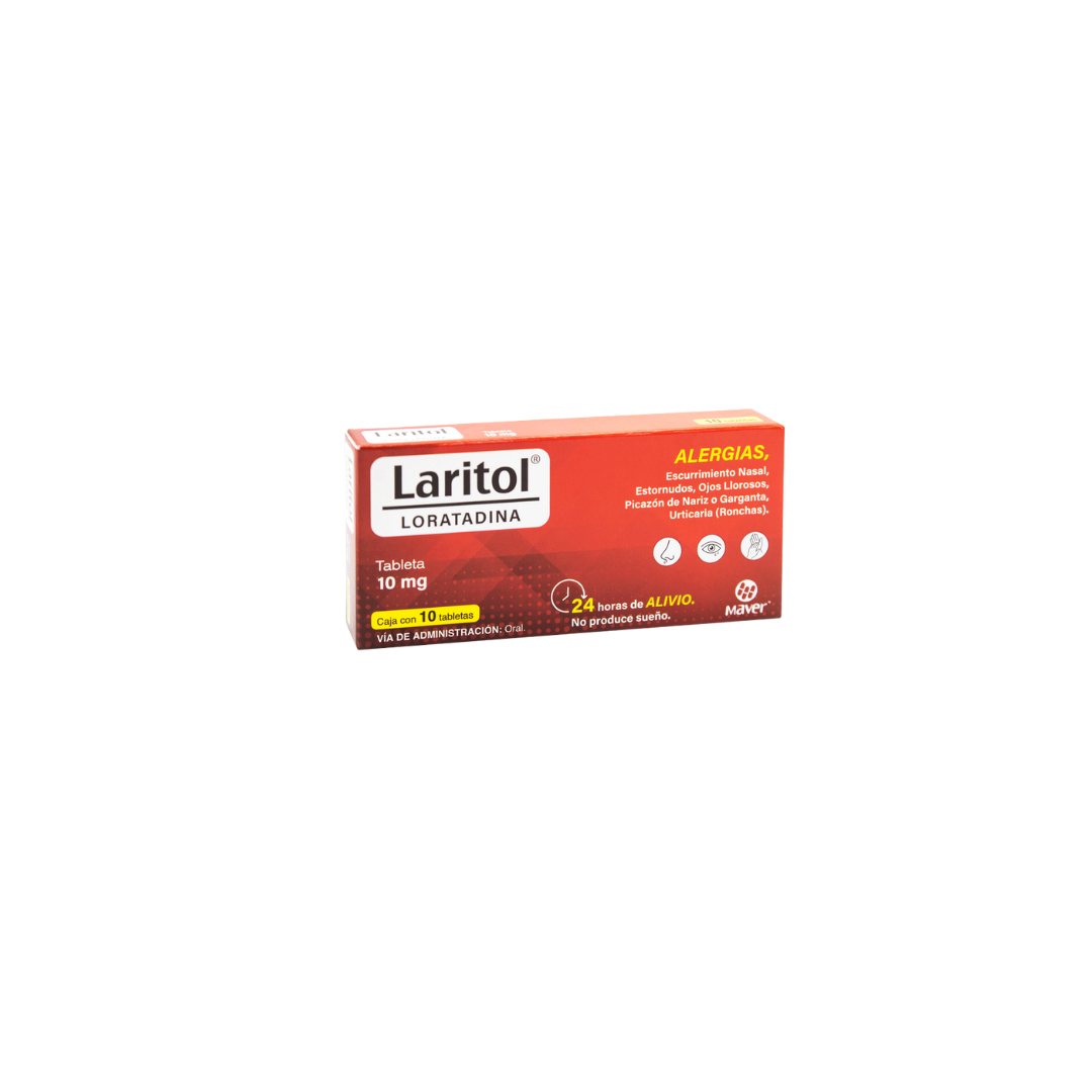 Laritol 10mg C/10 Tabletas (Loratadina) Maver