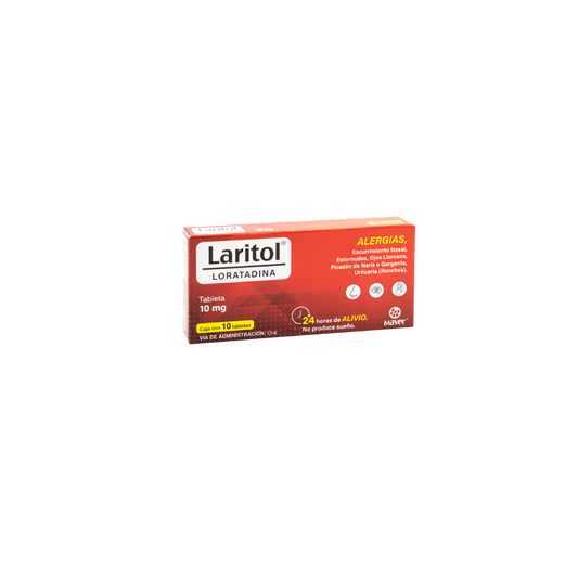 Laritol 10mg C/10 Tabletas (Loratadina) Maver