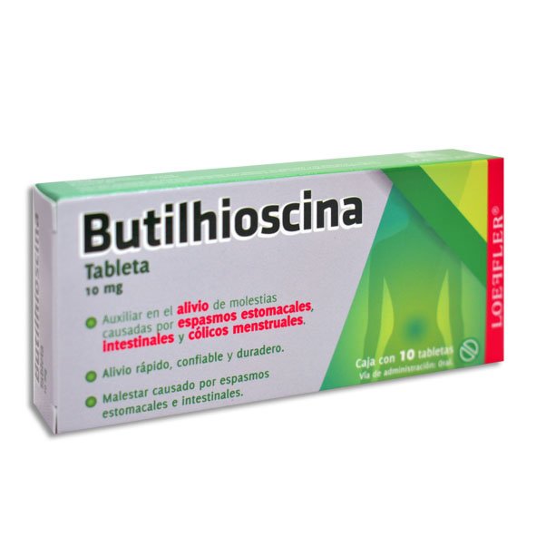 Butilhioscina 10mg C/10 Tabletas (Butilhioscina) Loeffler