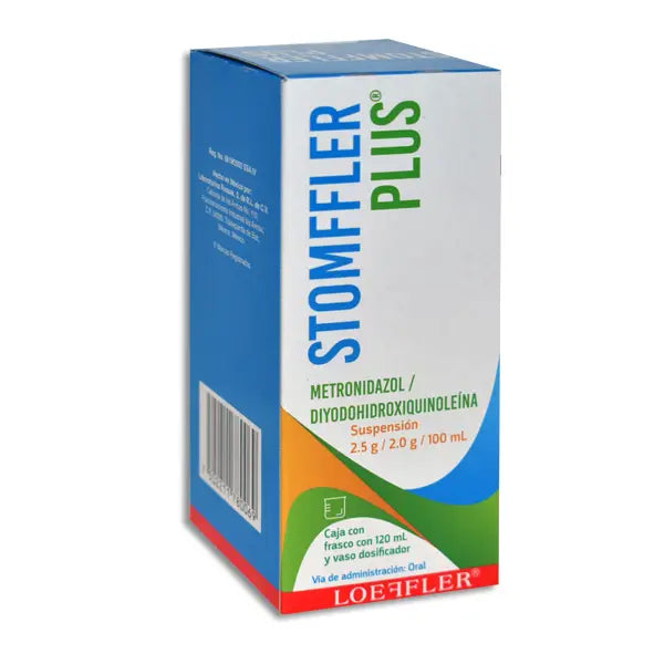 Stomffler Plus 100 ml Metronidazol/Diyodohidroxiquinoleina Suspensión (Loeffler)