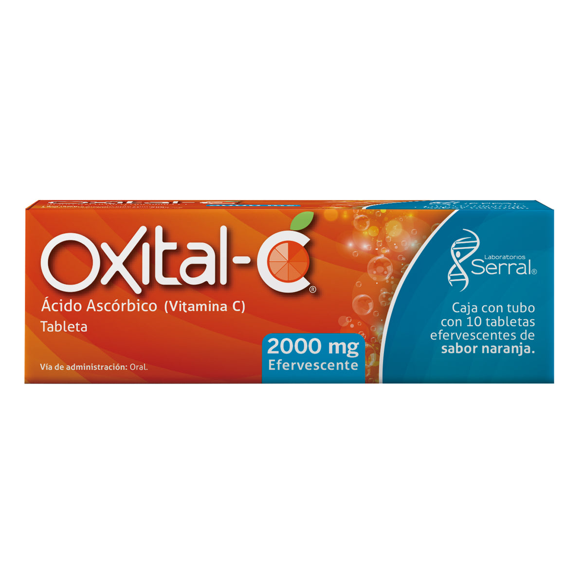 Oxital-C 2000mg c/10 Tableas Efervecentes (Acido Ascorbico/Vitamina c)  Serral