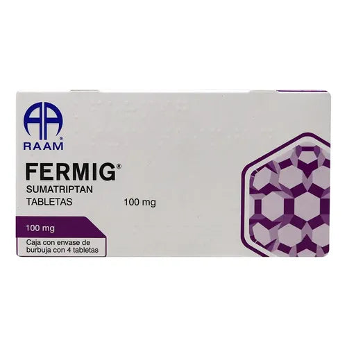 Fermig 100mg Tabletas C/4 (Sumatriptan) Raam