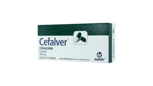 Cefalver Cápsulas 500mg c/20 (Cefalexina) (Maver)